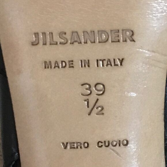 Jil Sander Leather Slingback Heels - Black - 39.5 - Picture 9 of 14